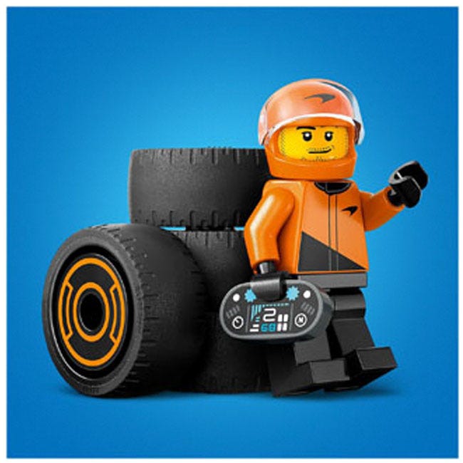 LEGO CITY F1 DRIVER WITH MCLAREN RACE CAR