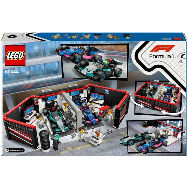 LEGO CITY F1 GARAGE AND MERCEDES-AMG AND ALPINE CARS