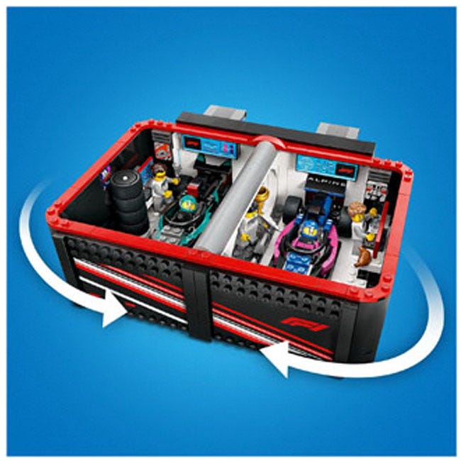 LEGO CITY F1 GARAGE AND MERCEDES-AMG AND ALPINE CARS