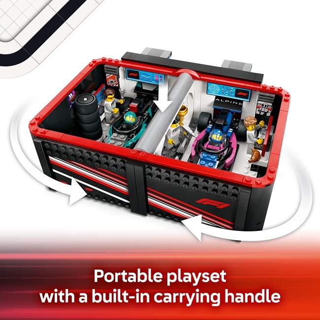 LEGO CITY F1 GARAGE AND MERCEDES-AMG AND ALPINE CARS