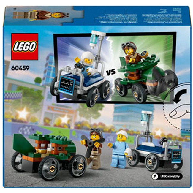 LEGO CITY AIRPLANE VS HOSPITAL BED RACE CAR PACK