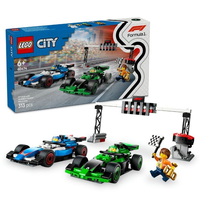 LEGO CITY F1 GRID WITH VCARB AND SAUBER RACE CARS