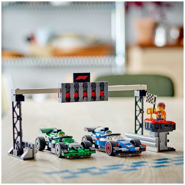 LEGO CITY F1 GRID WITH VCARB AND SAUBER RACE CARS