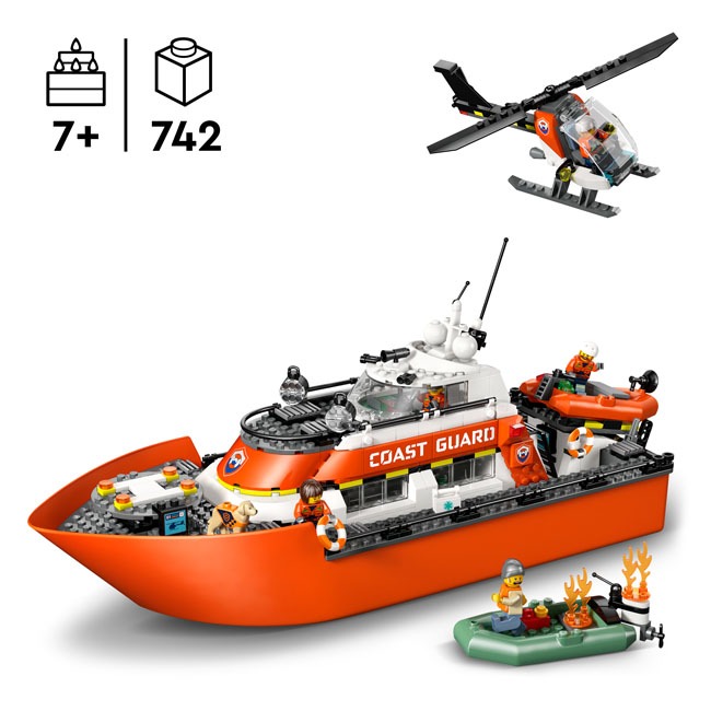 LEGO CITY COAST GUARD RESCUE BOAT & HELICOPTER
