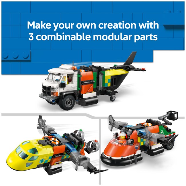 LEGO CITY AIRPLANE SERVICE TRUCK & HOVERCRAFT REMIX