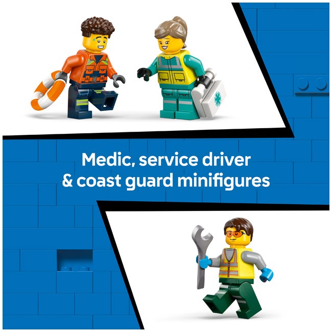 LEGO CITY AIRPLANE SERVICE TRUCK & HOVERCRAFT REMIX
