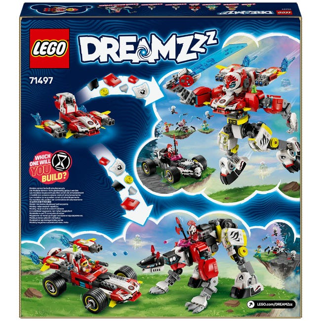 LEGO DREAMZZZ COOPER'S TIGER MECH AND ZERO'S HOT ROD CAR