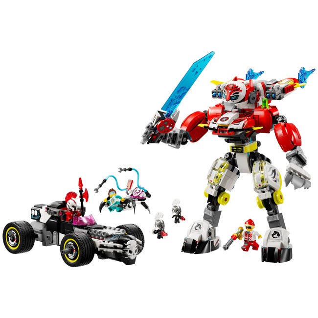 LEGO DREAMZZZ COOPER'S TIGER MECH AND ZERO'S HOT ROD CAR