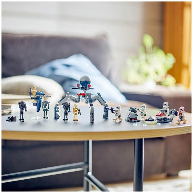 LEGO STAR WARS CLONE TROOPER AND BATTLE DROID BATTLE PACK