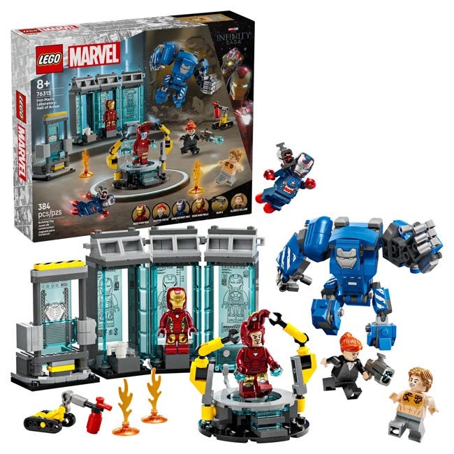LEGO MARVEL IRON MAN'S LABORATORY HALL OF ARMOR