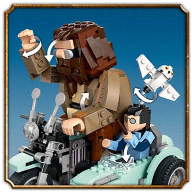 LEGO HARRY POTTER HAGRID AND HARRYS MOTORCYCLE RIDE