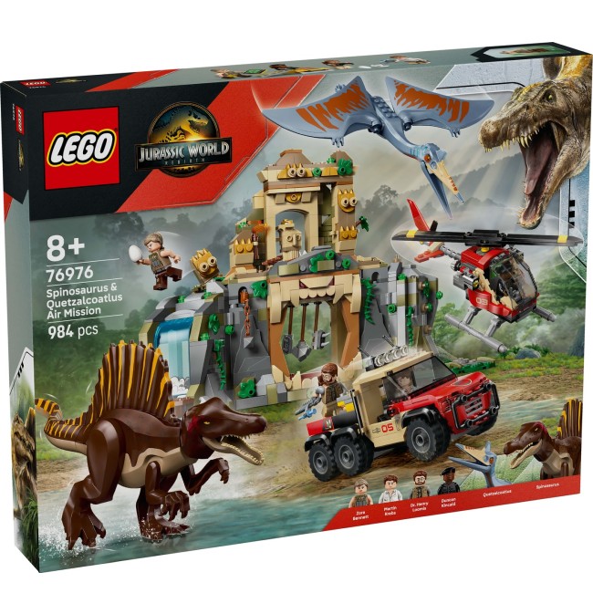 LEGO JURASSIC WORLD SPINOSAURUS N QUETZALCOATLUS AIR MISSION