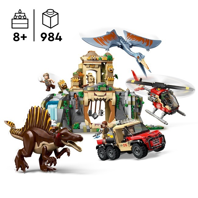 LEGO JURASSIC WORLD SPINOSAURUS N QUETZALCOATLUS AIR MISSION