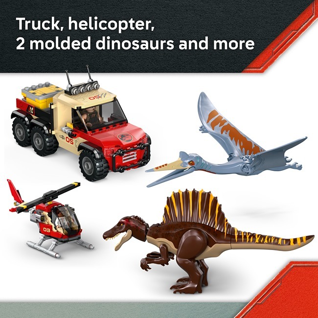 LEGO JURASSIC WORLD SPINOSAURUS N QUETZALCOATLUS AIR MISSION