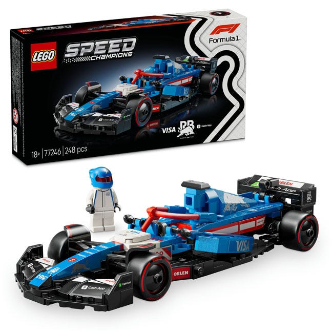 LEGO SPEED CHAMPIONS VISA CASH APP RB VCARB 01 F1 RACE CAR