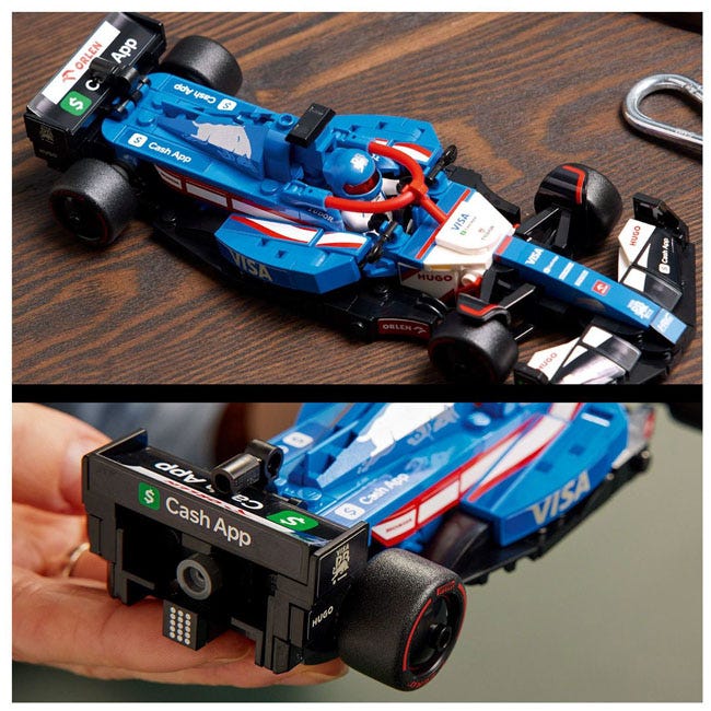 LEGO SPEED CHAMPIONS VISA CASH APP RB VCARB 01 F1 RACE CAR