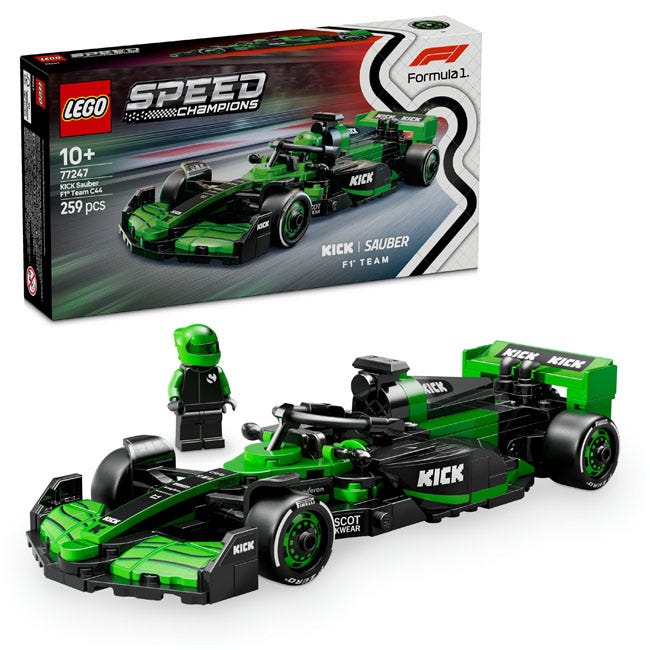 LEGO SPEED CHAMPIONS KICK SAUBER F1 TEAM C44 RACE CAR
