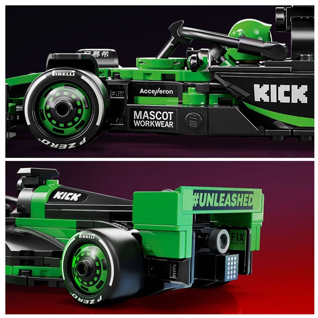 LEGO SPEED CHAMPIONS KICK SAUBER F1 TEAM C44 RACE CAR