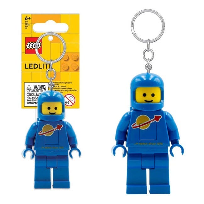 LEGO IQ MINIFIGURES KEYCHAIN LIGHT-SPACEMAN BLUE