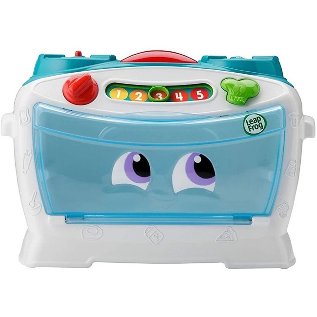 LeapFrog Number Lovin’ Oven US version with 16 play pieces, light-up oven, and interactive songs and phrases. Helps toddlers learn counting, sharing, and time while encouraging fun, pretend kitchen play and early number recognition.
