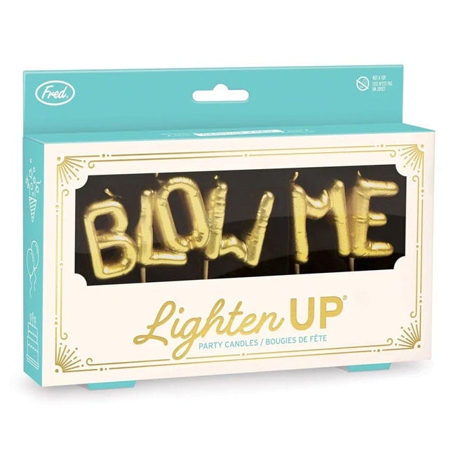 FRED PARTY CANDLES LIGHTEN UP BLOW ME