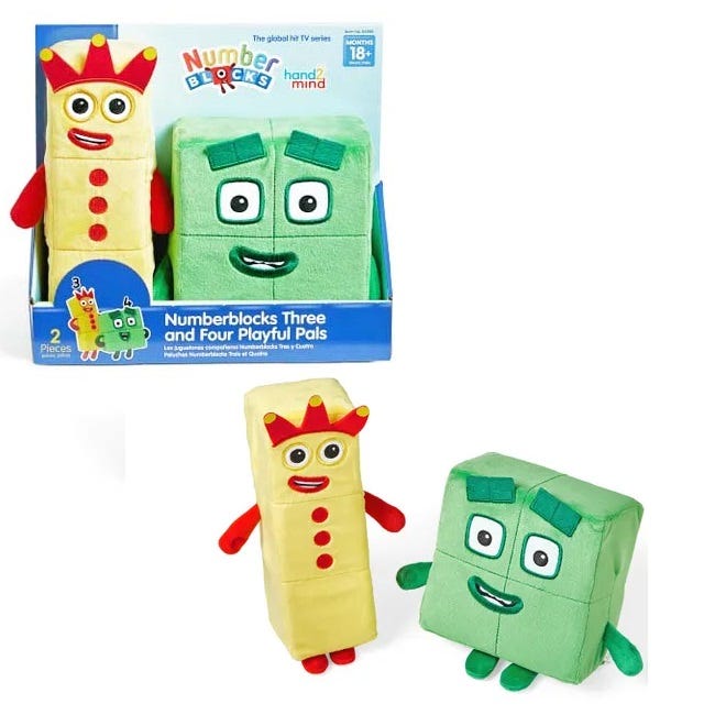 NUMBERBLOCKS THREE AND FOUR PLAYFUL PALS