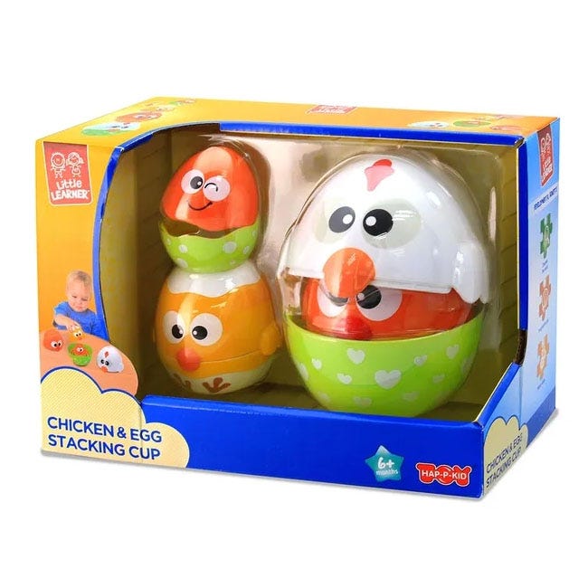 LITTLE LEARNERS CHICKEN AND EGG STACKING CUP TOY