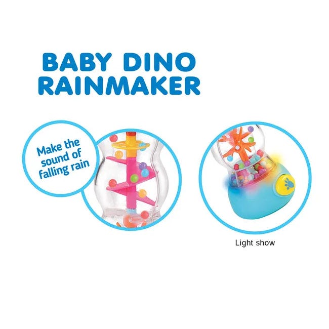 LITTLE LEARNERS BABY DINO RAINMAKER LIGHT UP TOY