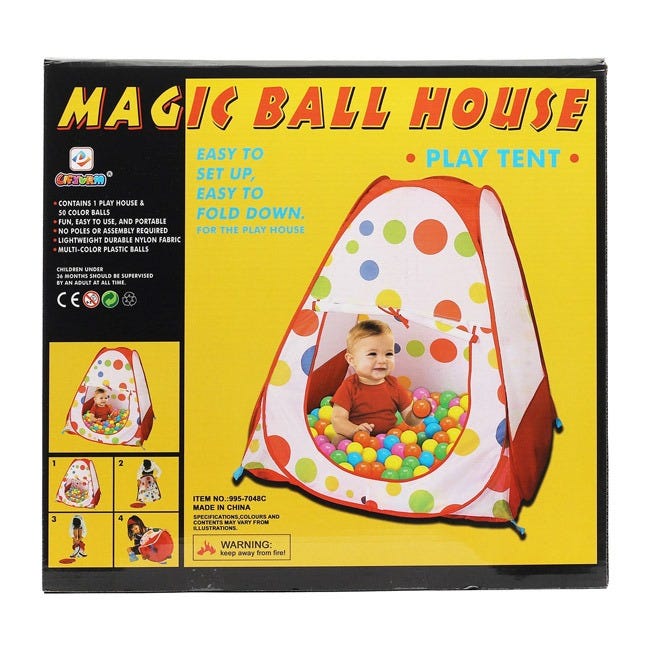 MAGIC BALL HOUSE PLAY TENT WITH 50 BALLS