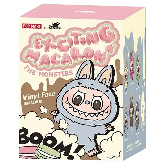 POP MART LABUBU THE MONSTER EXCITING MACARON VINYL SERIES 1S