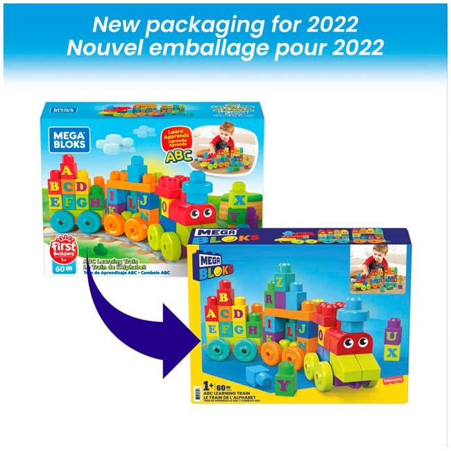 MEGA BLOKS BUILDING ABC LEARNING TRAIN