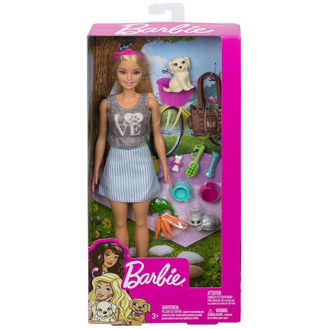 BARBIE PICNIC DOLL WITH CUTE ANIMALS