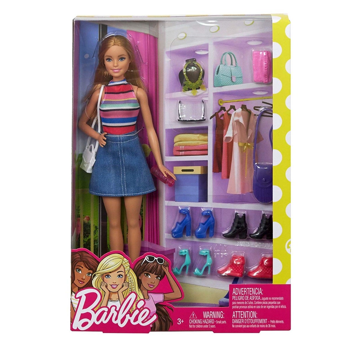 BARBIE DOLL WITH SHOES & ACCESORIES