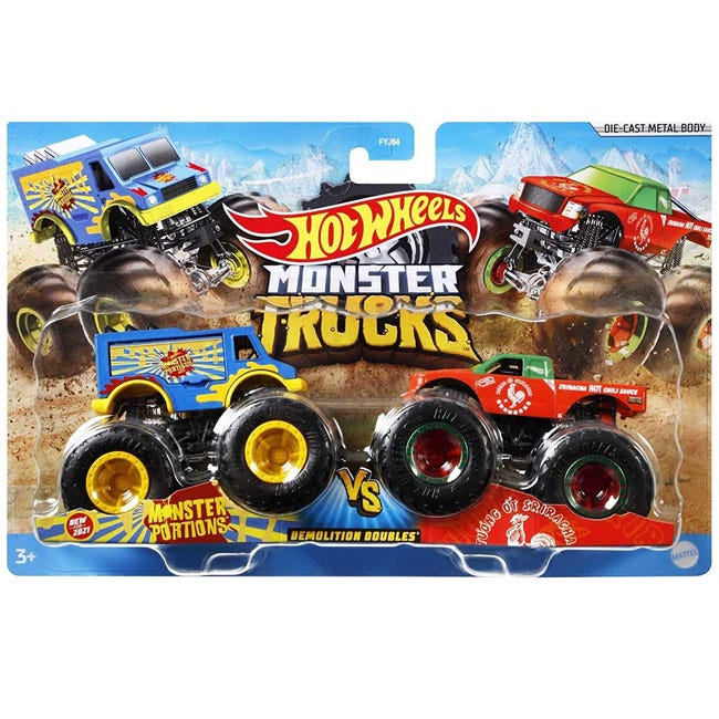 HOT WHEELS DOUBLE MONSTER TRUCK ASSORTED
