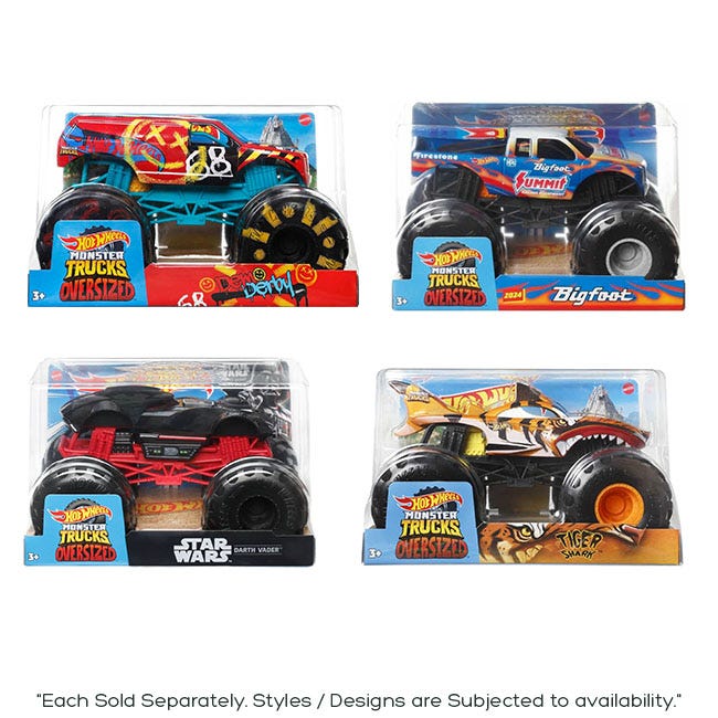 HOTWHEELS MONSTER TRUCKS SINGLE TRUCK - 1:24 TRUCKS