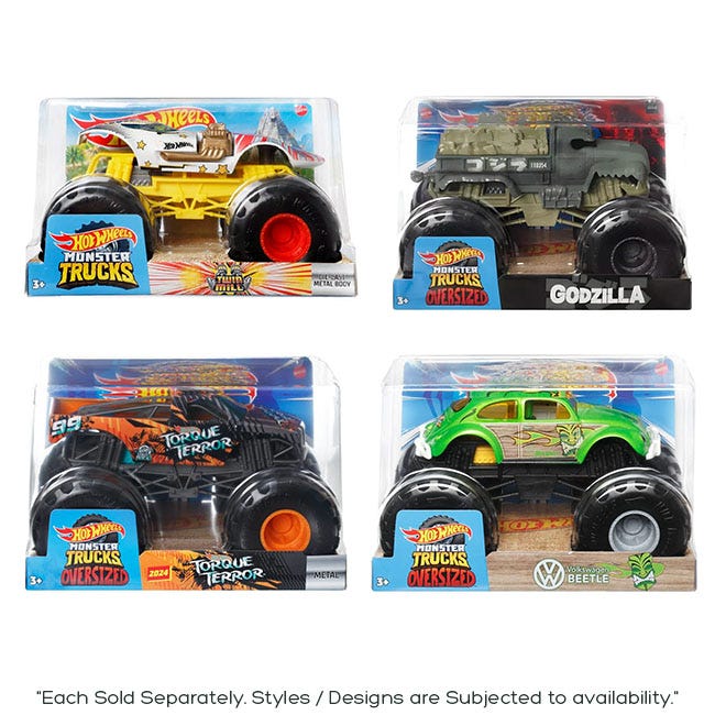 HOTWHEELS MONSTER TRUCKS SINGLE TRUCK - 1:24 TRUCKS