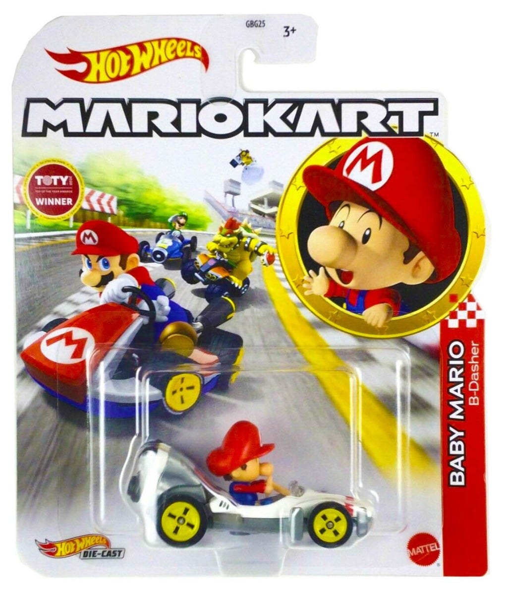 HOT WHEELS BASIC SINGLE CAR PACK - MARIO KART