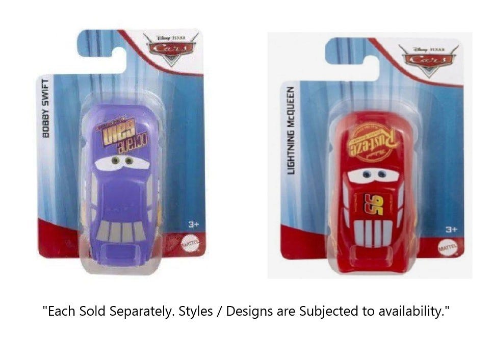 DISNEY PIXAR CARS PLASTIC VEHICLES