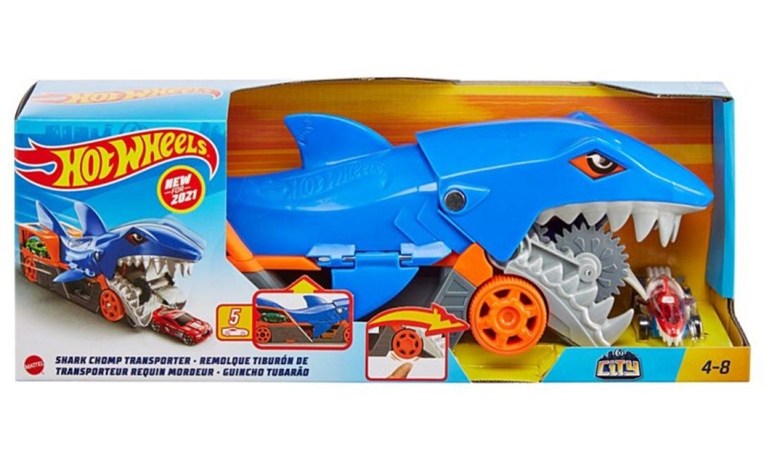 HOT WHEELS SHARK CHOMP TRANSPORTER
