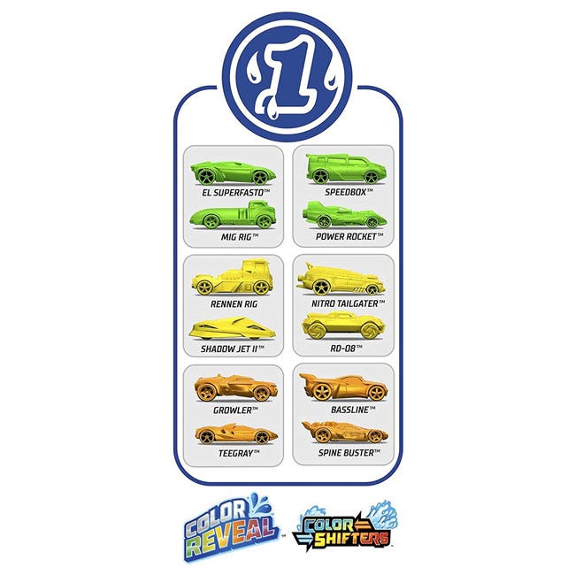 HOTWHEELS COLOR REVEAL PACK OF 2 VEHICLES