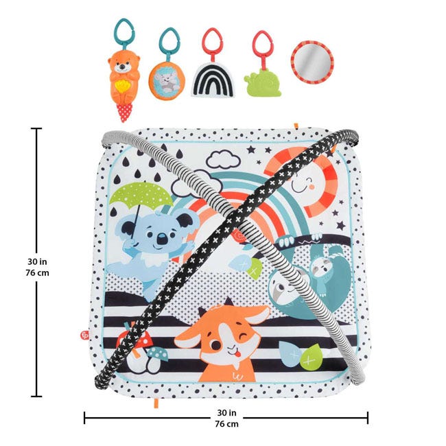 FISHER PRICE 3 IN 1 MIUSIC GLOW AND GROW GYM INFANT PLAYMAT