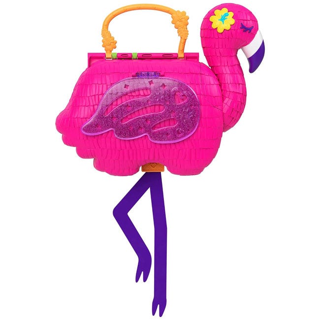 POLLY POCKET BOX FLAMINGO MEGA PARTY