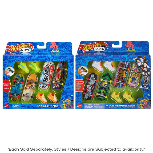 HOTWHEELS SKATES FINGERBOARDS AND SKATE SHOES MULTIPACK