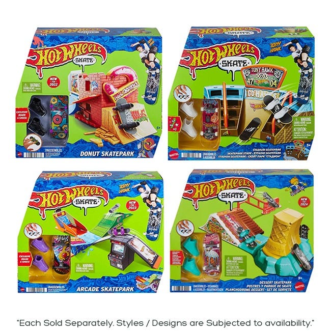 HOTWHEELS SKATES SKATEPARK ASSSORTED PLAYSET