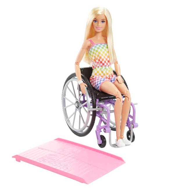 BARBIE FASHIONISTAS BLONDE DOLL WITH WHEELCHAIR