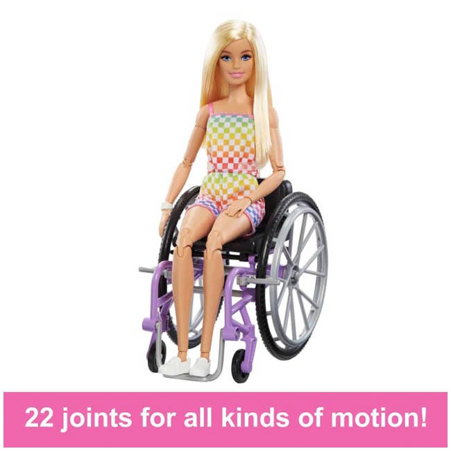 BARBIE FASHIONISTAS BLONDE DOLL WITH WHEELCHAIR