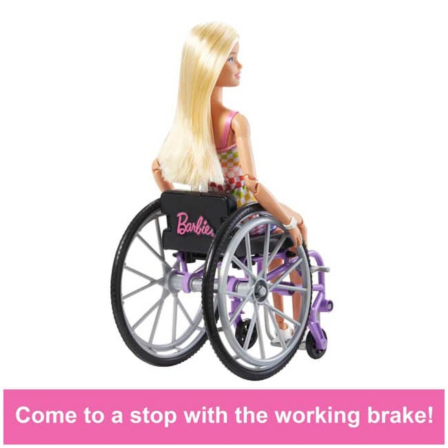 BARBIE FASHIONISTAS BLONDE DOLL WITH WHEELCHAIR