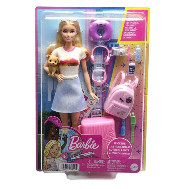 BARBIE MALIBU TRAVEL SET WITH PUPPY