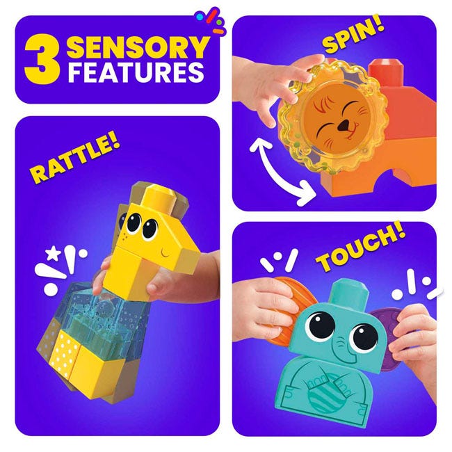 MEGA BLOKS ROCK AND RATTLE SAFARI