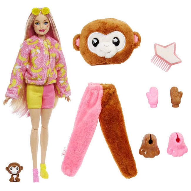 BARBIE CUTIE REVEAL MONKEY THEMED JUNGLE SERIES DOLL
